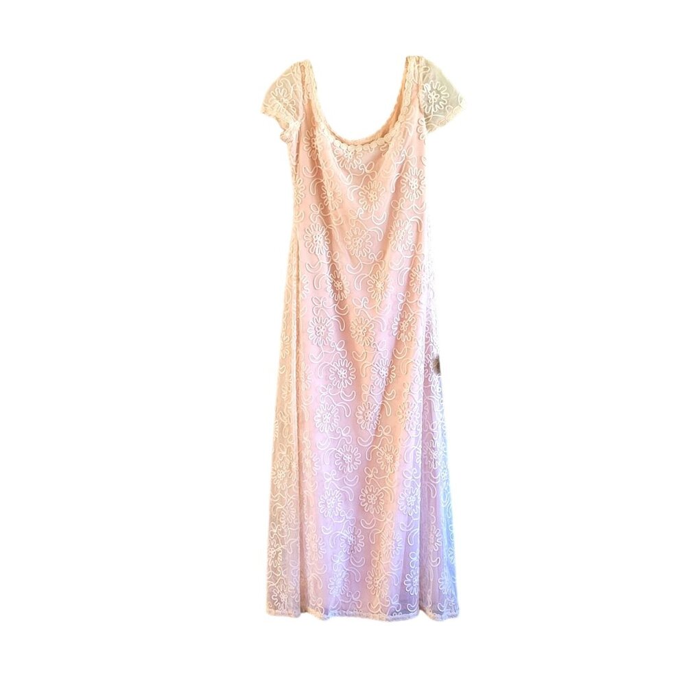 Nahdree by Victor Costa Blush Pink Lace Gown - Picture 3 of 5